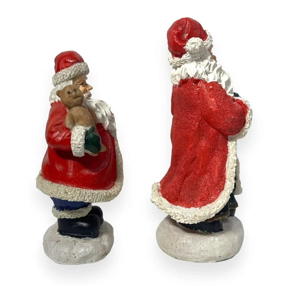 Santa Resin Figurines Lot of 2 Father Christmas Greenbrier‎ International Decor